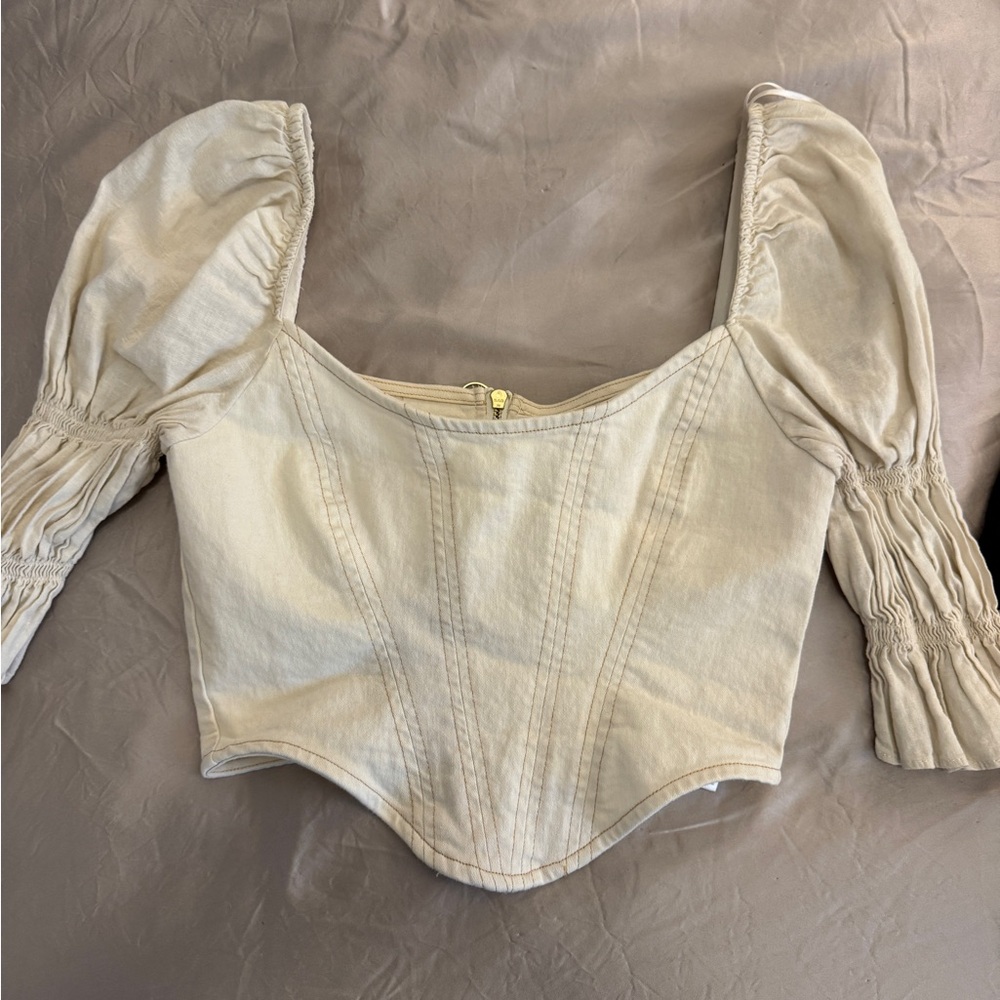 Elegant Cream Women's Top